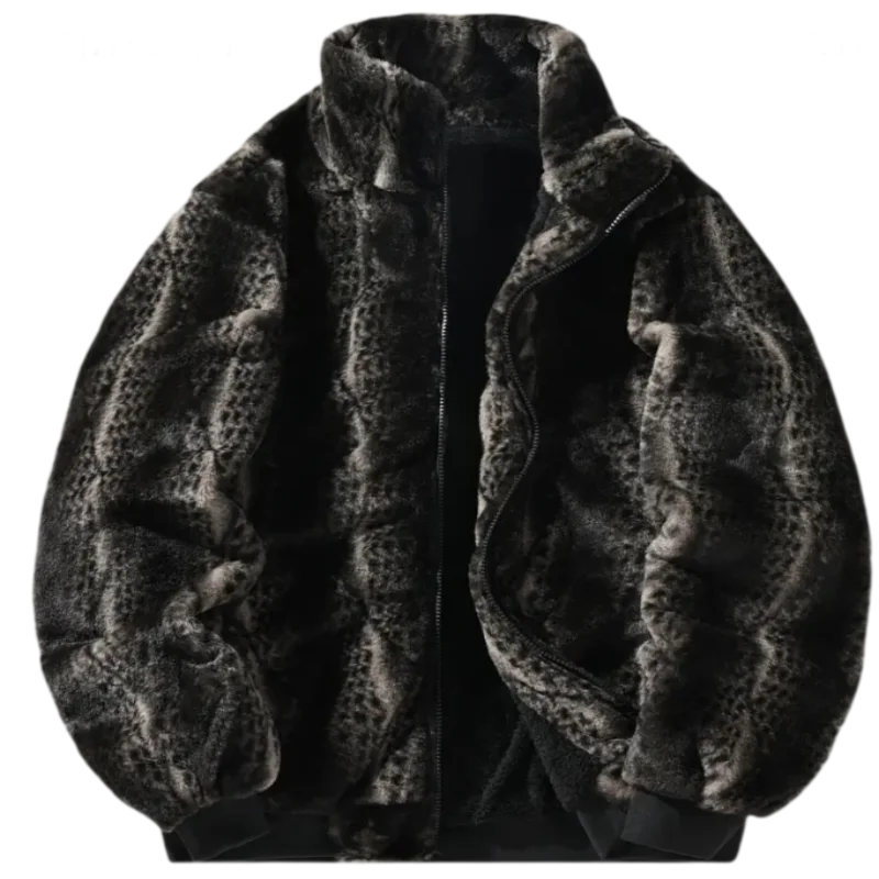 Chaqueta streetwear de forro polar con cuello alto
