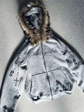 Sweat à capuche femme à imprimé croix gothique