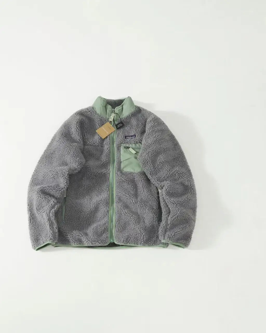 Retro Colour-Combination Zip-Up Jacket