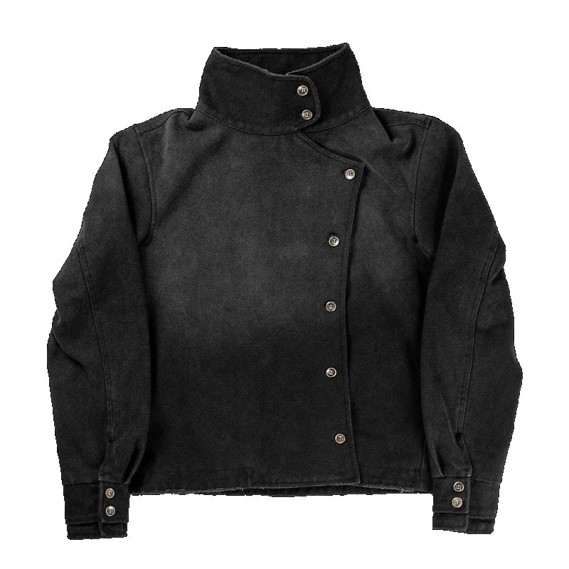 Chaqueta estilo esgrima lavada vintage con botones
