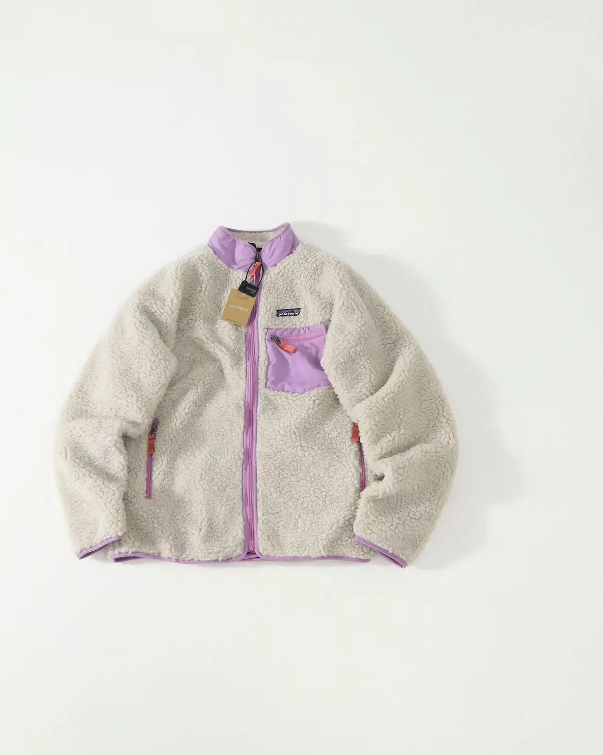 Retro Colour-Combination Zip-Up Jacket