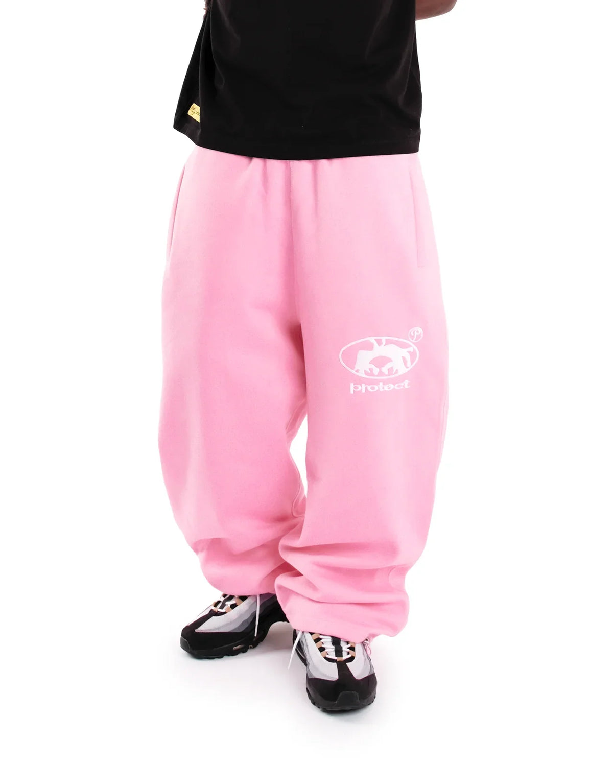 Men’s Embroidered Y2K Wide-Leg Jogger Pants