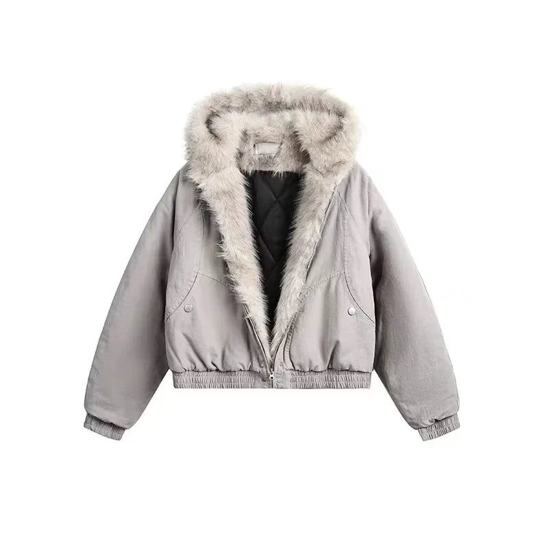 Retro Hooded Zip-Up Streetwear Jacket