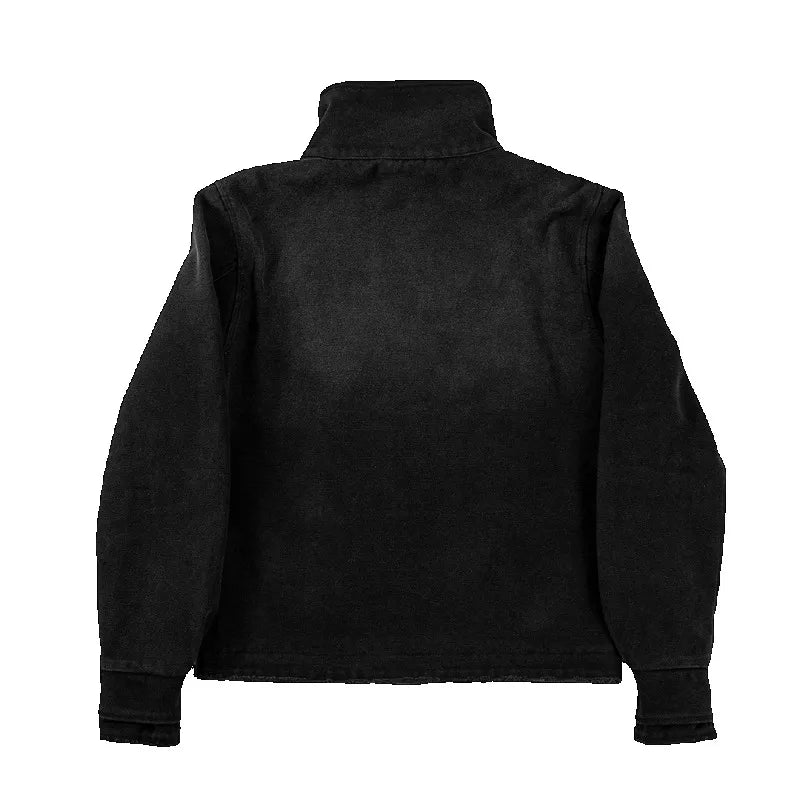 Chaqueta estilo esgrima lavada vintage con botones