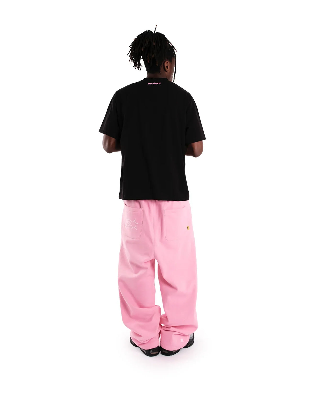Men’s Embroidered Y2K Wide-Leg Jogger Pants