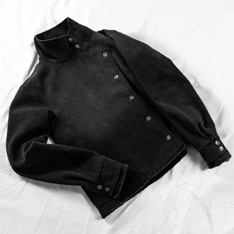 Chaqueta estilo esgrima lavada vintage con botones