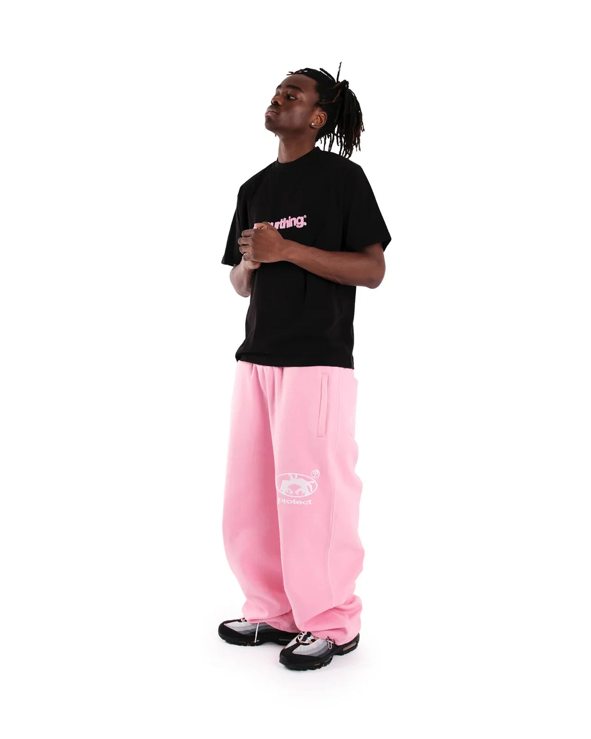 Men’s Embroidered Y2K Wide-Leg Jogger Pants